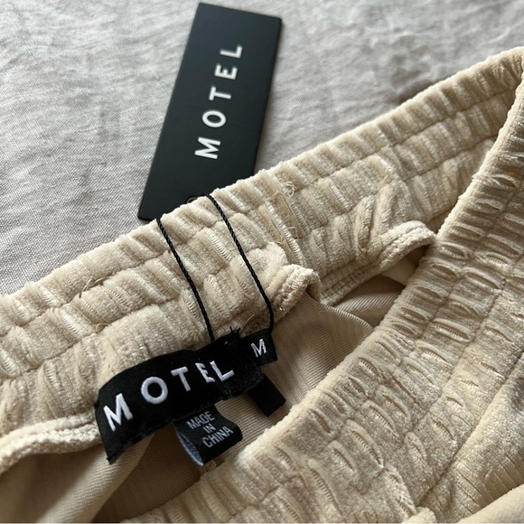 NWT Princess Polly Motel Obeli Trouser in Rib Cream - Petite - Picture 6 of 10